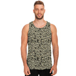 Scary Skeleton Pattern Print Men's Tank Top
