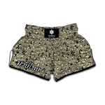 Scary Skeleton Pattern Print Muay Thai Boxing Shorts