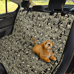 Scary Skeleton Pattern Print Pet Car Back Seat Cover