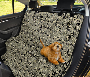 Scary Skeleton Pattern Print Pet Car Back Seat Cover