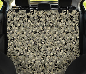 Scary Skeleton Pattern Print Pet Car Back Seat Cover