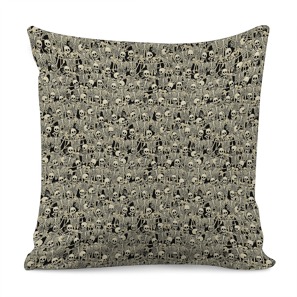 Scary Skeleton Pattern Print Pillow Cover