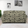 Scary Skeleton Pattern Print Sofa Cover