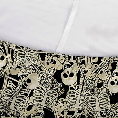 Scary Skeleton Pattern Print Sofa Cover