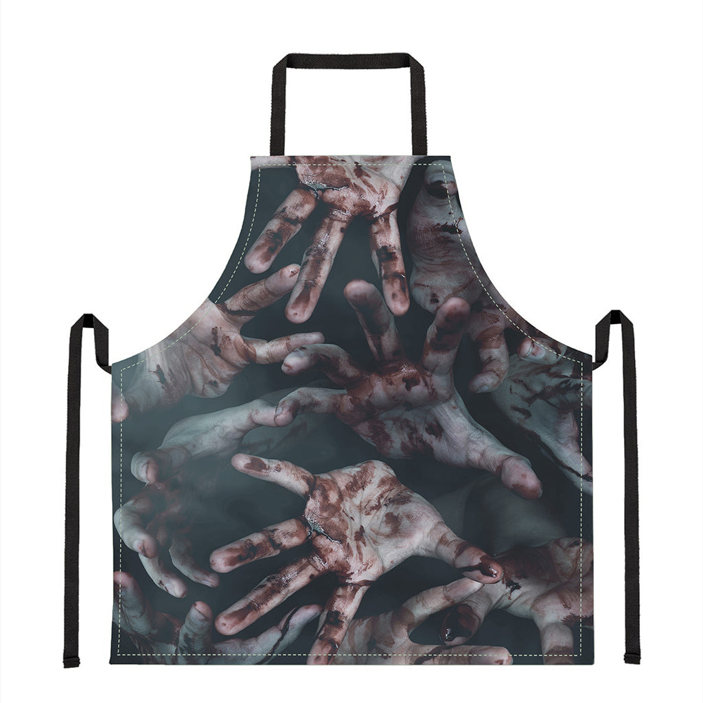 Scary Zombie Hands Print Apron