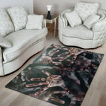 Scary Zombie Hands Print Area Rug