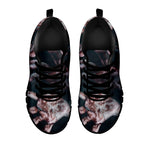 Scary Zombie Hands Print Black Sneakers