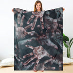 Scary Zombie Hands Print Blanket