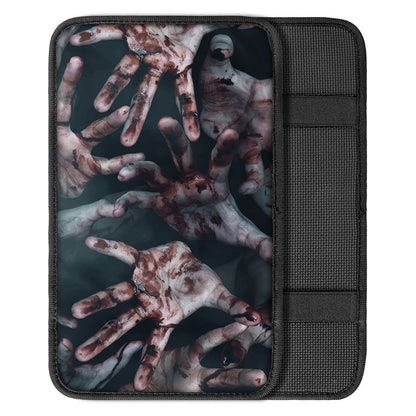 Scary Zombie Hands Print Car Center Console Cover