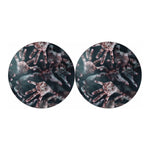 Scary Zombie Hands Print Car Coasters