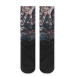 Scary Zombie Hands Print Crew Socks