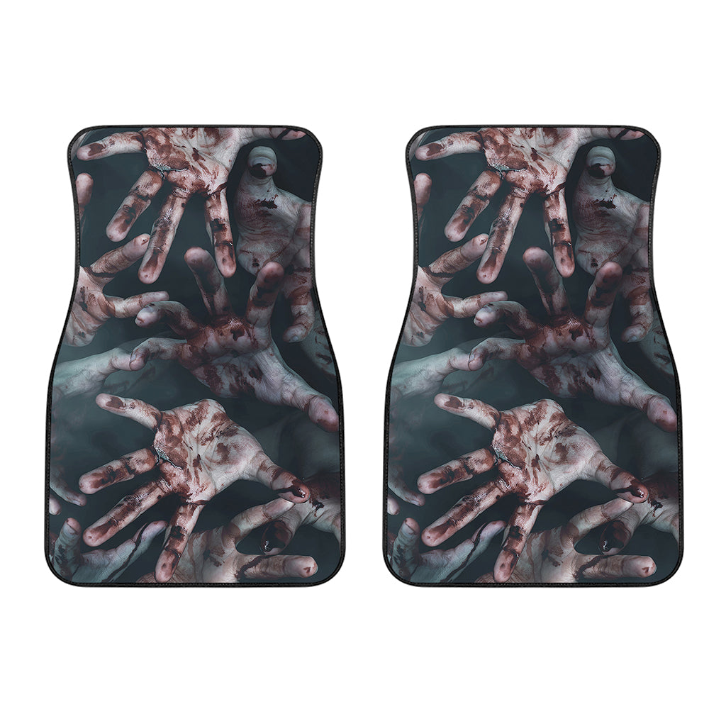 Scary Zombie Hands Print Front Car Floor Mats