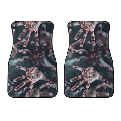 Scary Zombie Hands Print Front Car Floor Mats