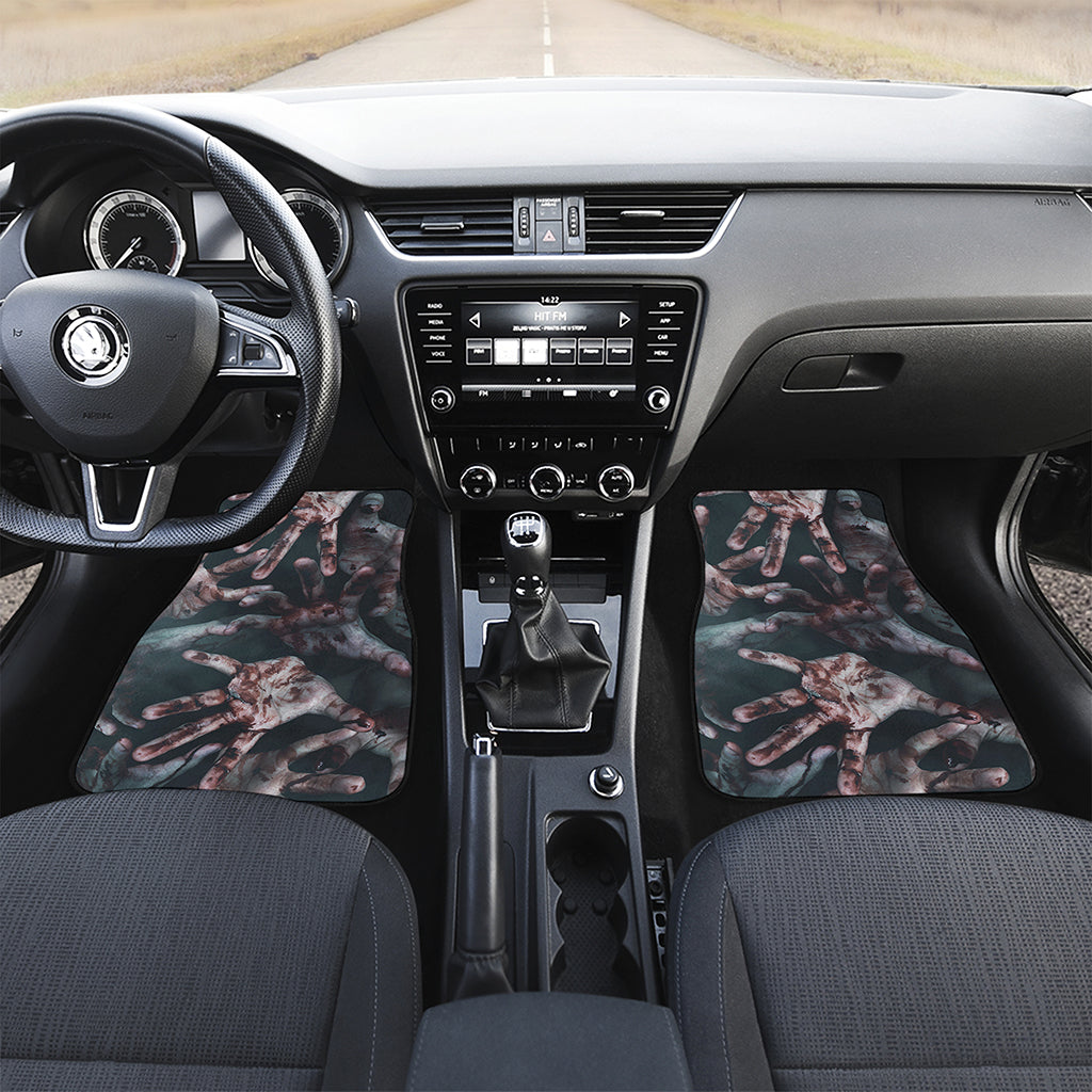 Scary Zombie Hands Print Front Car Floor Mats