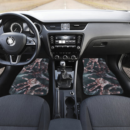 Scary Zombie Hands Print Front Car Floor Mats