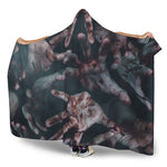 Scary Zombie Hands Print Hooded Blanket