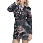 Scary Zombie Hands Print Hoodie Dress