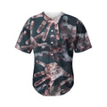 Scary Zombie Hands Print Men's Baseball Jersey