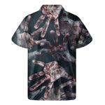 Scary Zombie Hands Print Men's Short Sleeve Shirt
