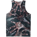 Scary Zombie Hands Print Men's Tank Top