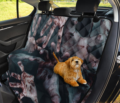 Scary Zombie Hands Print Pet Car Back Seat Cover