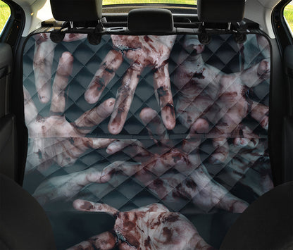 Scary Zombie Hands Print Pet Car Back Seat Cover