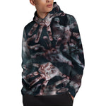 Scary Zombie Hands Print Pullover Hoodie