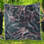 Scary Zombie Hands Print Quilt