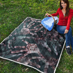 Scary Zombie Hands Print Quilt