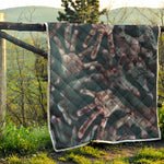 Scary Zombie Hands Print Quilt