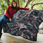 Scary Zombie Hands Print Quilt