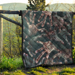 Scary Zombie Hands Print Quilt