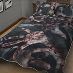 Scary Zombie Hands Print Quilt Bed Set