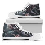 Scary Zombie Hands Print White High Top Shoes