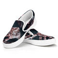 Scary Zombie Hands Print White Slip On Sneakers