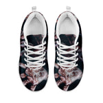 Scary Zombie Hands Print White Sneakers