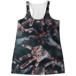 Scary Zombie Hands Print Women's Racerback Tank Top