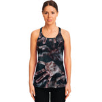 Scary Zombie Hands Print Women's Racerback Tank Top