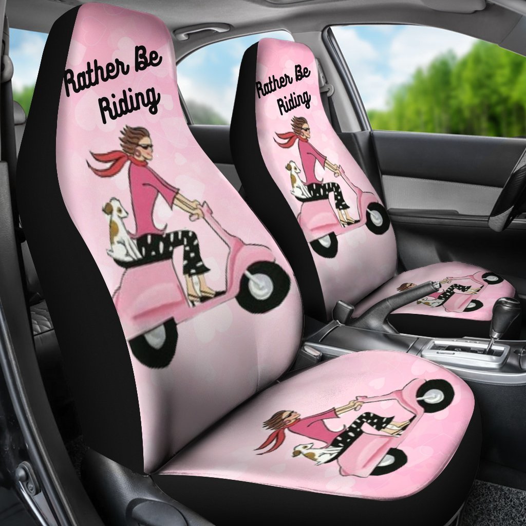 Scooter Girl Rather Be Riding Universal Fit Car Seat Covers GearFrost