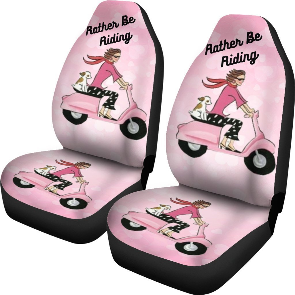 Scooter Girl Rather Be Riding Universal Fit Car Seat Covers GearFrost