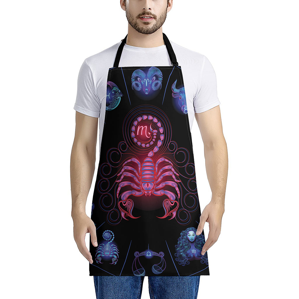 Scorpio And Astrological Signs Print Apron