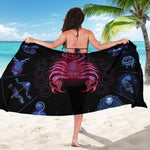 Scorpio And Astrological Signs Print Beach Sarong Wrap