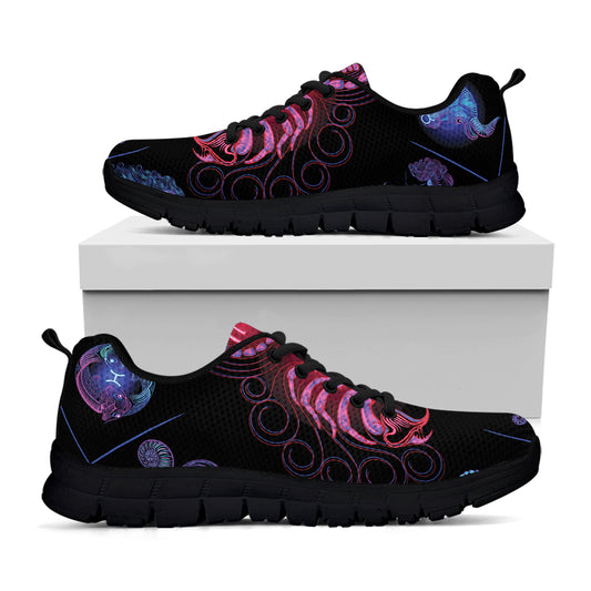 Scorpio And Astrological Signs Print Black Sneakers