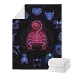 Scorpio And Astrological Signs Print Blanket