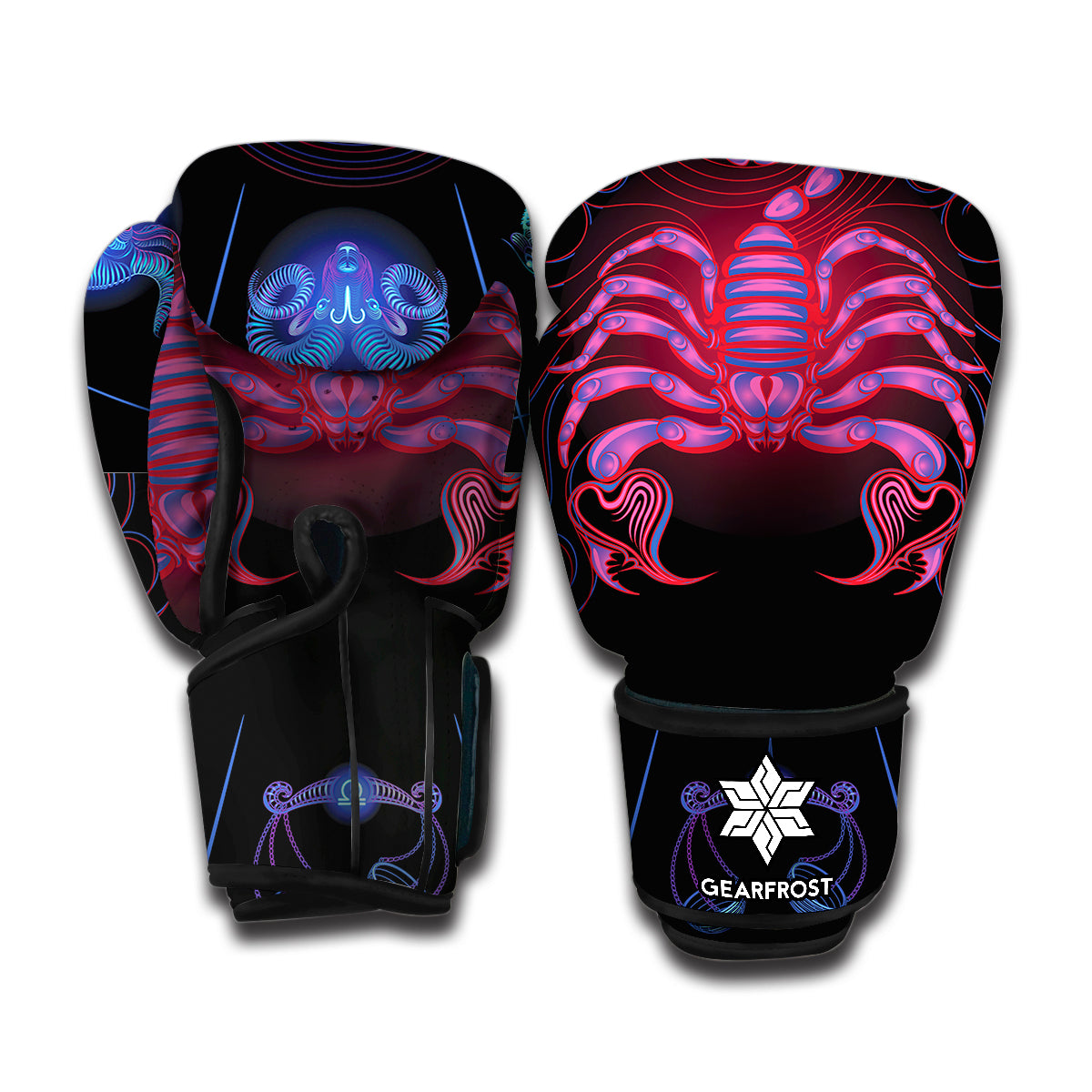 Scorpio And Astrological Signs Print Boxing Gloves