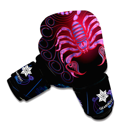 Scorpio And Astrological Signs Print Boxing Gloves