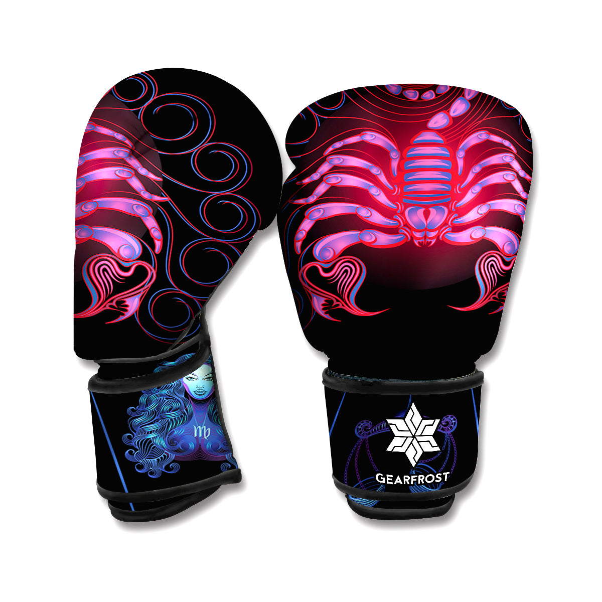 Scorpio And Astrological Signs Print Boxing Gloves