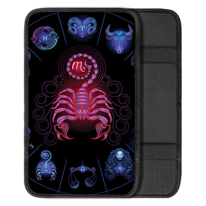 Scorpio And Astrological Signs Print Car Center Console Cover