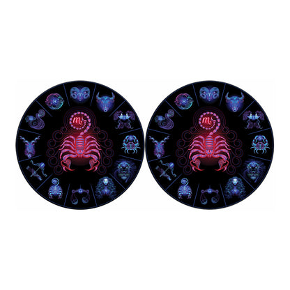 Scorpio And Astrological Signs Print Car Coasters