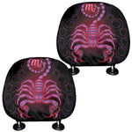 Scorpio And Astrological Signs Print Car Headrest Covers
